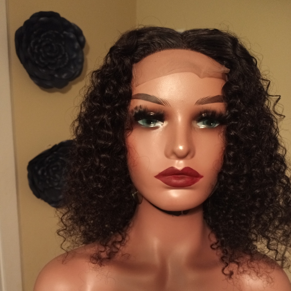 Kinky Curly Human Hair Wig